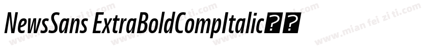 NewsSans ExtraBoldCompItalic字体转换